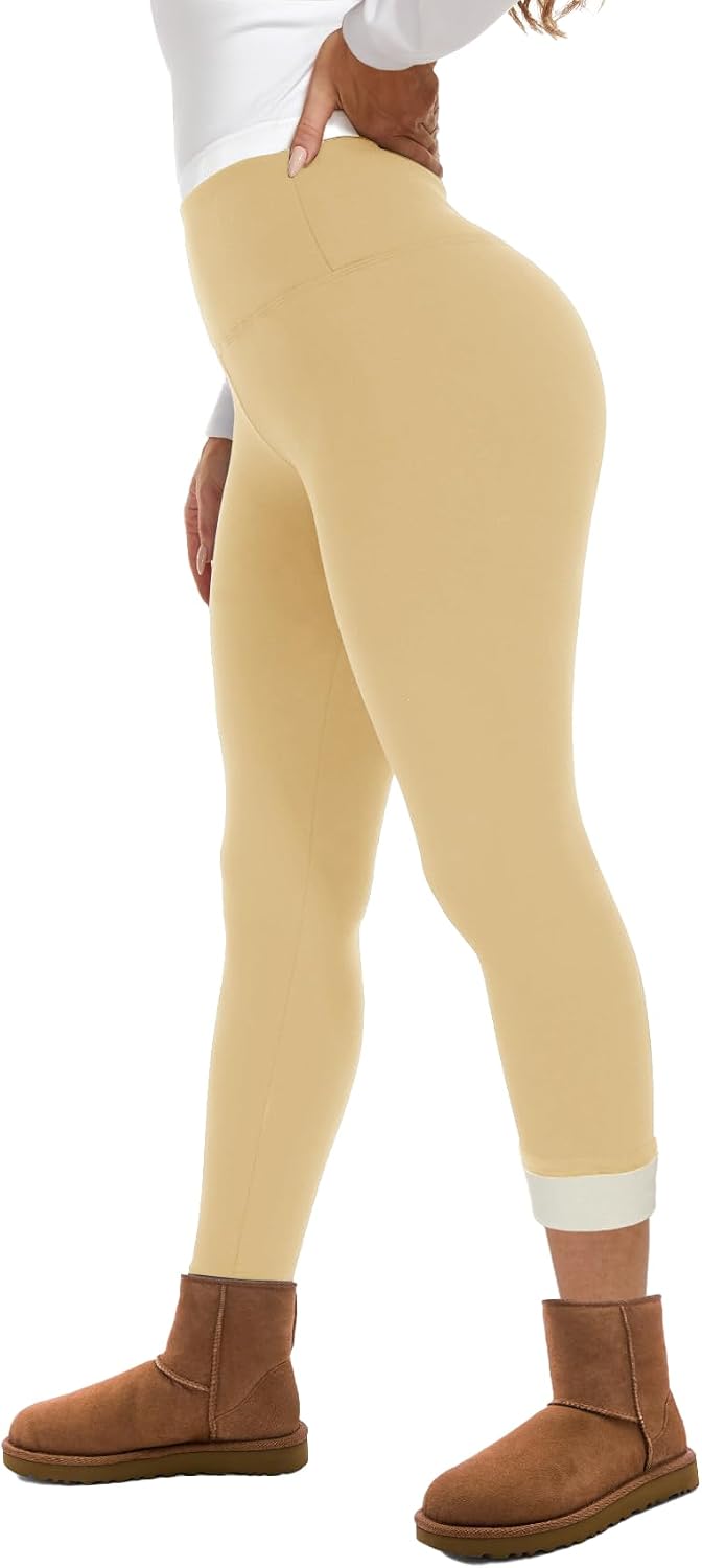 GAYHAY Fleece Lined Leggings for Women – Thick Winter Warm Thermal High Waisted Tummy Control Workout Yoga Pants
