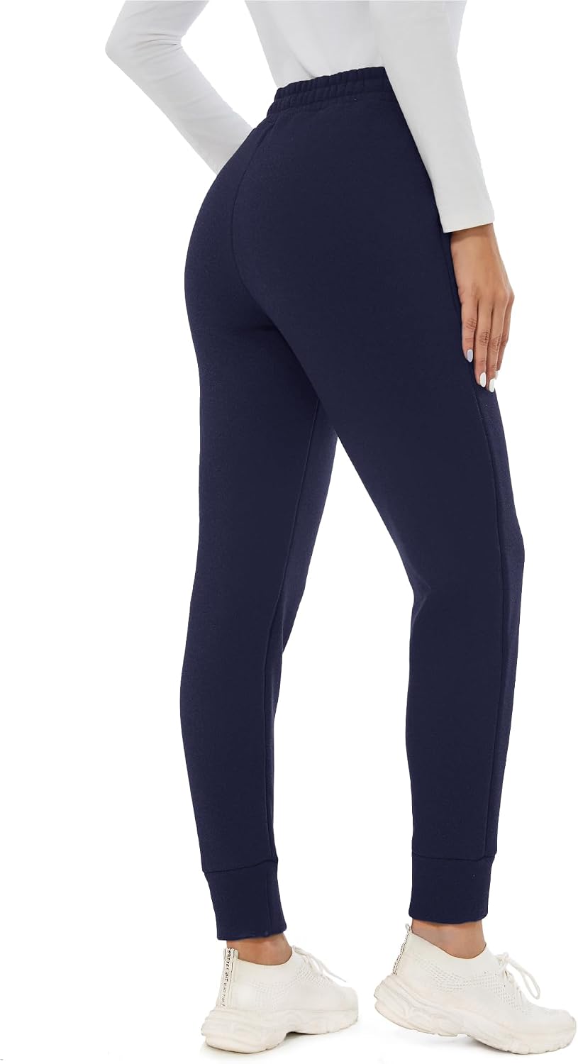 GAYHAY Fleece Lined Sweatpants Women- Winter Warm Sherpa Lined Athletic Joggers Pants with Pockets