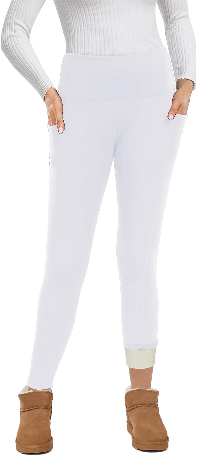GAYHAY Fleece Lined Leggings for Women – Thick Winter Warm Thermal High Waisted Tummy Control Workout Yoga Pants