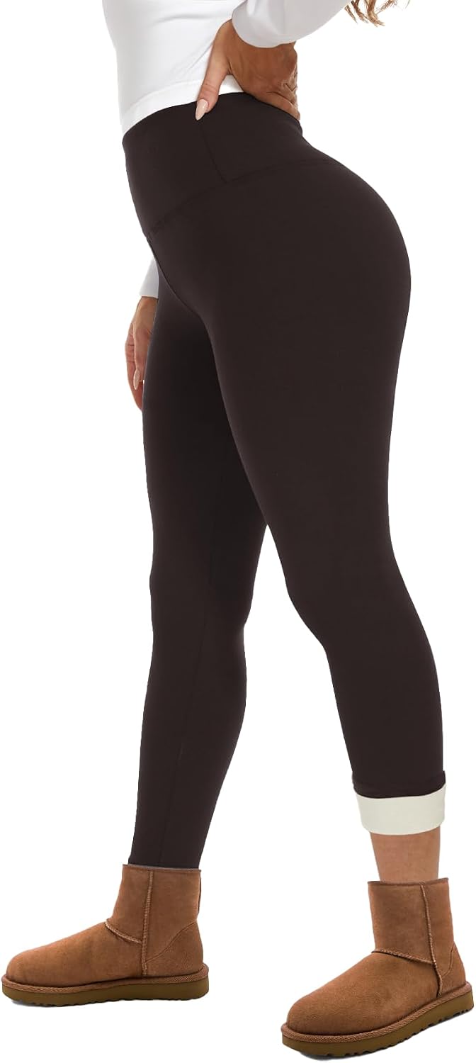 GAYHAY Fleece Lined Leggings for Women – Thick Winter Warm Thermal High Waisted Tummy Control Workout Yoga Pants