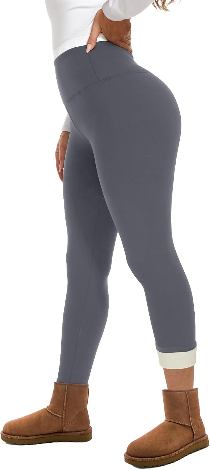 GAYHAY Fleece Lined Leggings for Women – Thick Winter Warm Thermal High Waisted Tummy Control Workout Yoga Pants
