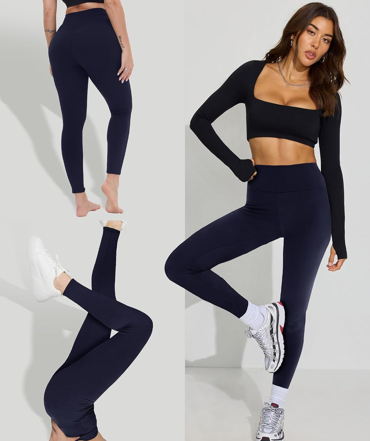 GAYHAY High Waisted Leggings for Women - Soft Opaque Slim Tummy Control Printed Pants for Running Cycling Yoga
