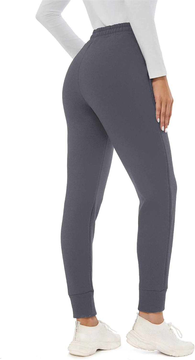 GAYHAY Fleece Lined Sweatpants Women- Winter Warm Sherpa Lined Athletic Joggers Pants with Pockets