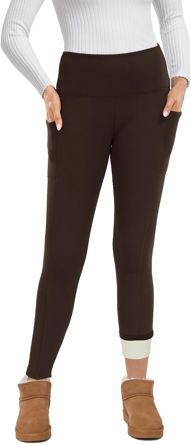 GAYHAY Fleece Lined Leggings for Women – Thick Winter Warm Thermal High Waisted Tummy Control Workout Yoga Pants