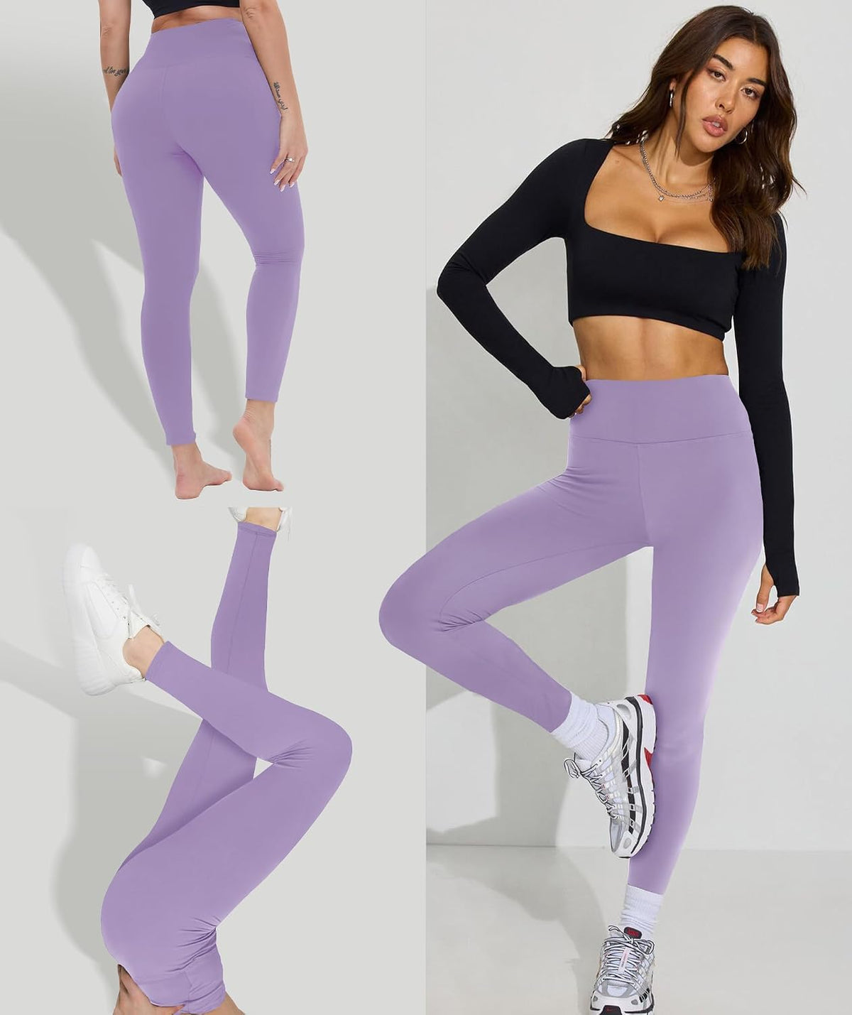 GAYHAY High Waisted Leggings for Women - Soft Opaque Slim Tummy Control Printed Pants for Running Cycling Yoga