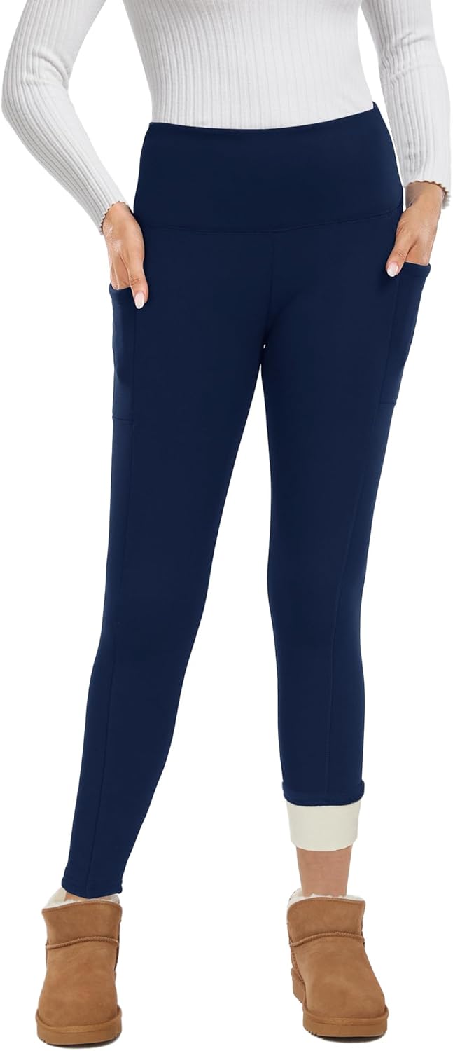 GAYHAY Fleece Lined Leggings for Women – Thick Winter Warm Thermal High Waisted Tummy Control Workout Yoga Pants
