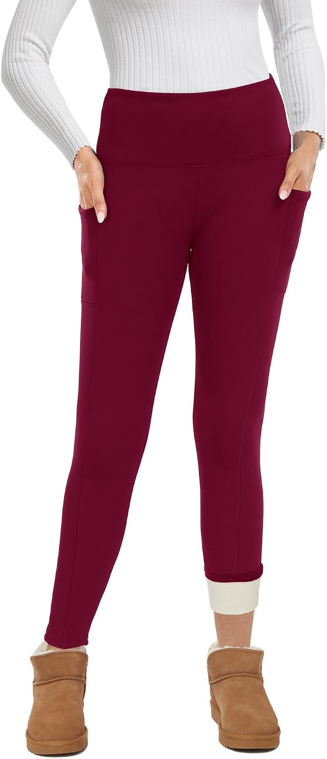 GAYHAY Fleece Lined Leggings for Women – Thick Winter Warm Thermal High Waisted Tummy Control Workout Yoga Pants