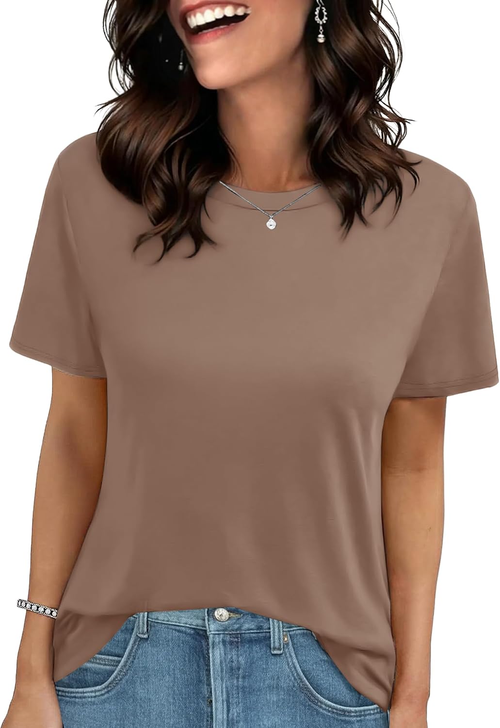 GAYHAY T Shirts for Women - Short Sleeve Spring Summer Tops Soft Basic Tees Beach Vacation Clothes for Casual 2026