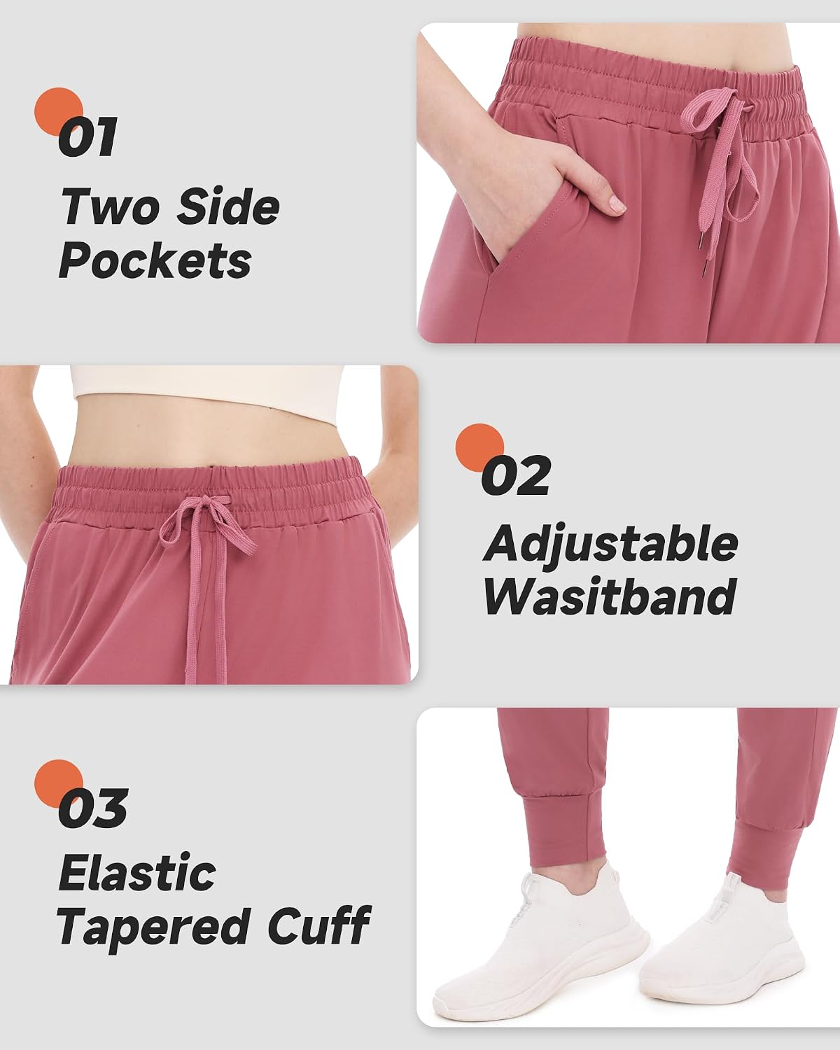 GAYHAY Joggers for Women with Pockets - Womens Sweatpants Lightweight Yoga Lounge Pants for Athletic Workout Gym Running