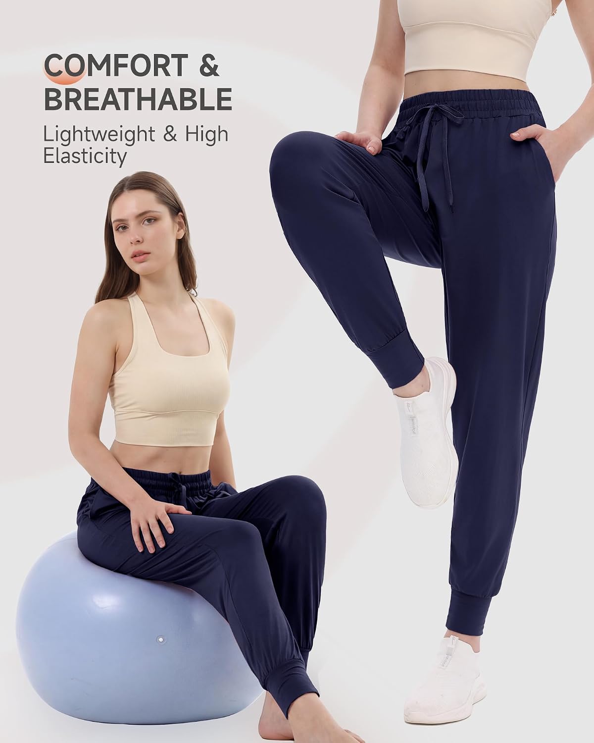 GAYHAY Joggers for Women with Pockets - Womens Sweatpants Lightweight Yoga Lounge Pants for Athletic Workout Gym Running