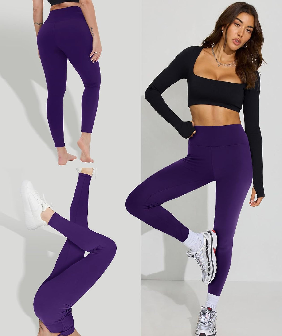 GAYHAY High Waisted Leggings for Women - Soft Opaque Slim Tummy Control Printed Pants for Running Cycling Yoga