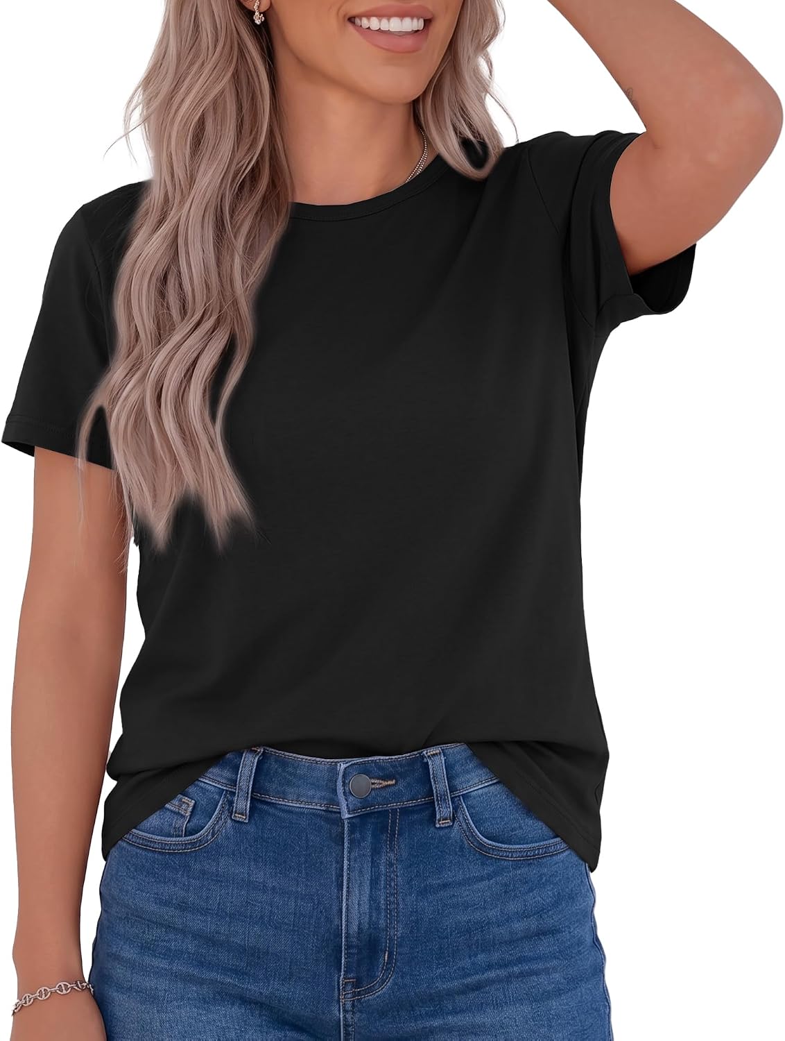 GAYHAY T Shirts for Women - Short Sleeve Spring Summer Tops Soft Basic Tees Beach Vacation Clothes for Casual 2026
