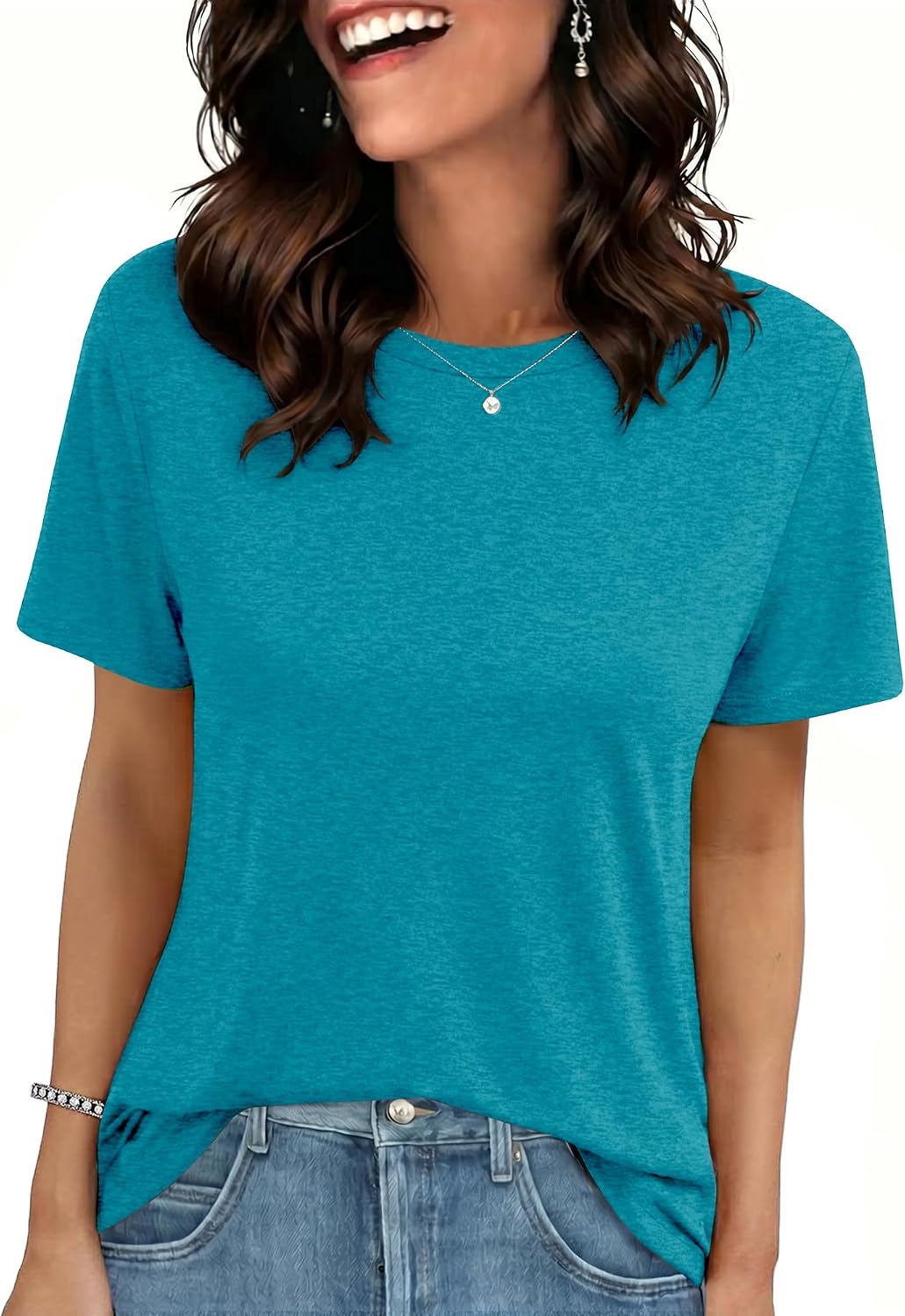 GAYHAY T Shirts for Women - Short Sleeve Spring Summer Tops Soft Basic Tees Beach Vacation Clothes for Casual 2026