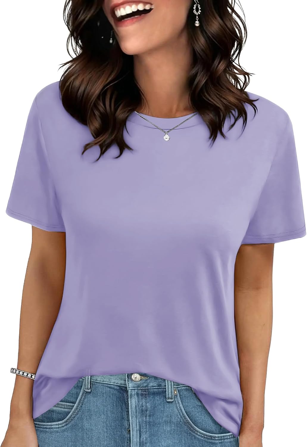 GAYHAY T Shirts for Women - Short Sleeve Spring Summer Tops Soft Basic Tees Beach Vacation Clothes for Casual 2026