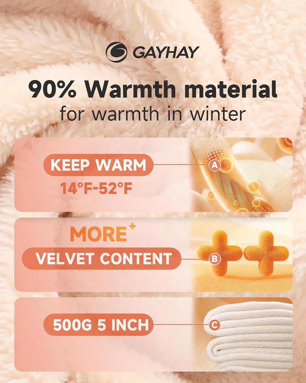 GAYHAY Fleece Lined Leggings for Women – Thick Winter Warm Thermal High Waisted Tummy Control Workout Yoga Pants