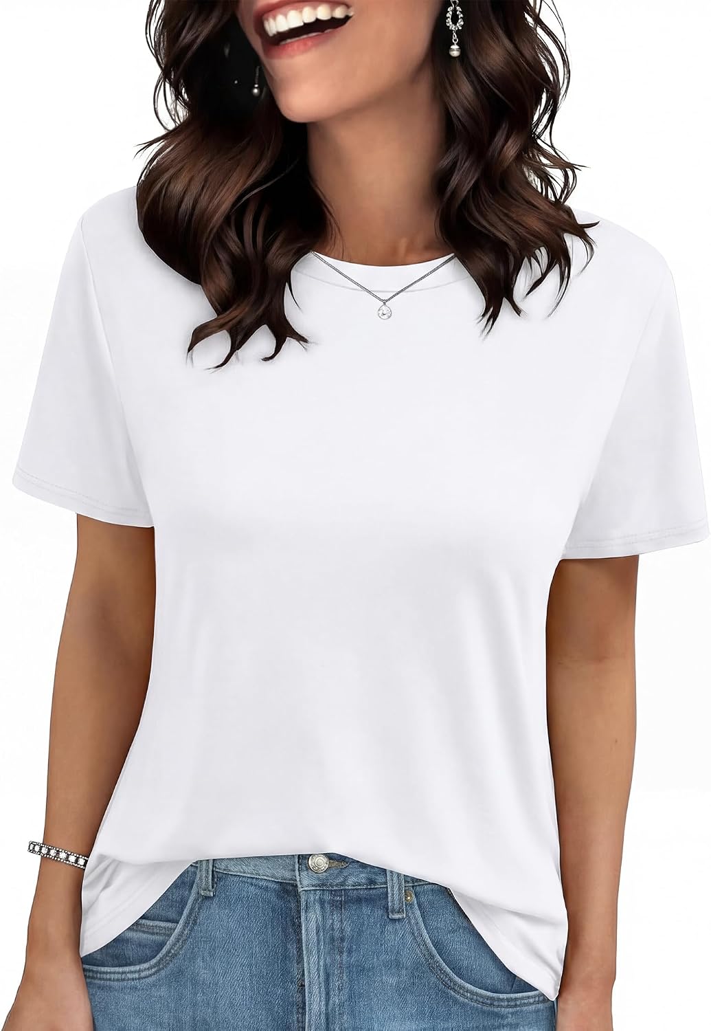 GAYHAY T Shirts for Women - Short Sleeve Spring Summer Tops Soft Basic Tees Beach Vacation Clothes for Casual 2026