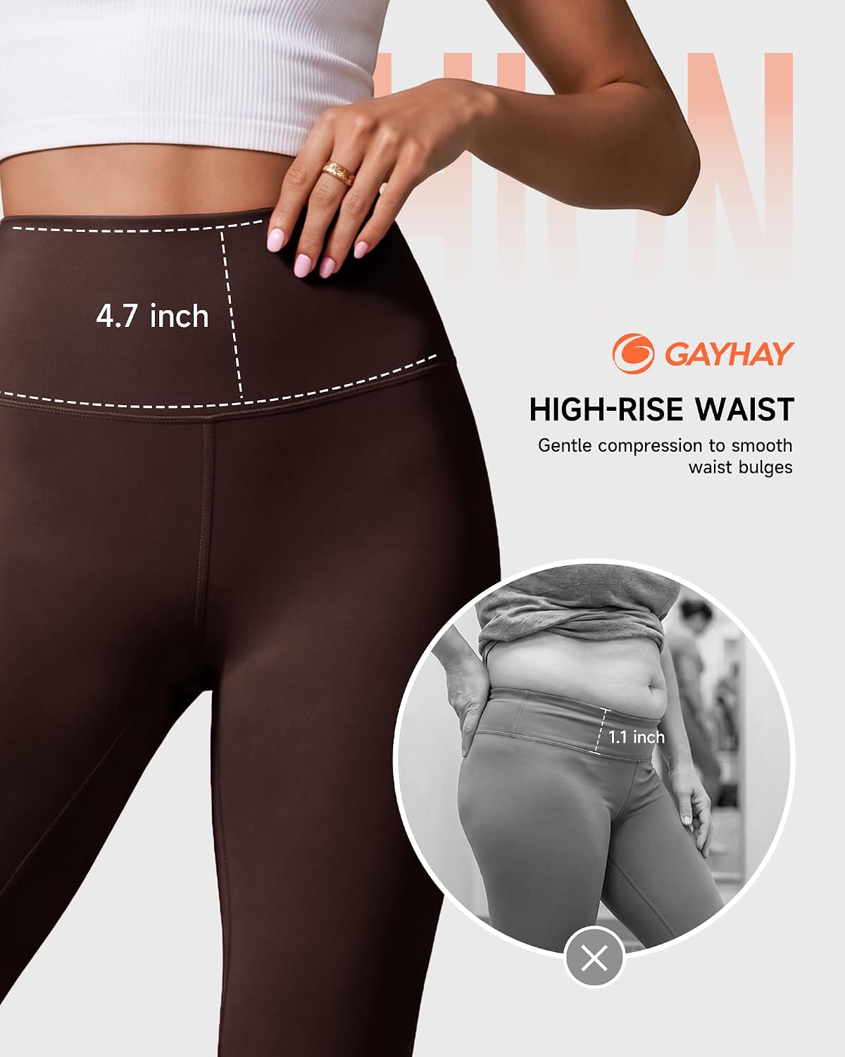 GAYHAY High Waisted Leggings for Women - Soft Opaque Slim Tummy Control Printed Pants for Running Cycling Yoga