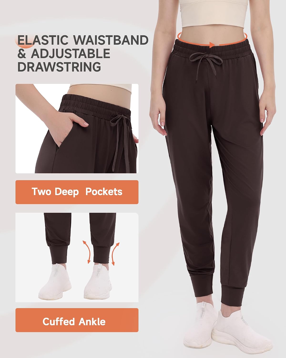 GAYHAY Joggers for Women with Pockets - Womens Sweatpants Lightweight Yoga Lounge Pants for Athletic Workout Gym Running
