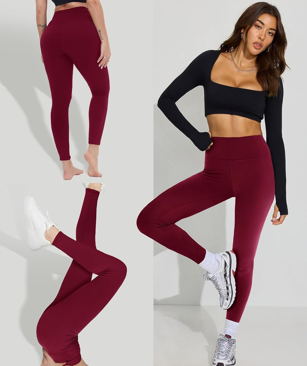 GAYHAY High Waisted Leggings for Women - Soft Opaque Slim Tummy Control Printed Pants for Running Cycling Yoga