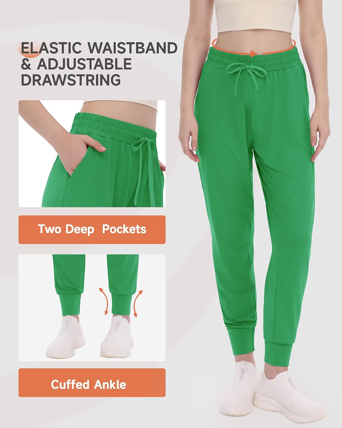 GAYHAY Joggers for Women with Pockets - Womens Sweatpants Lightweight Yoga Lounge Pants for Athletic Workout Gym Running