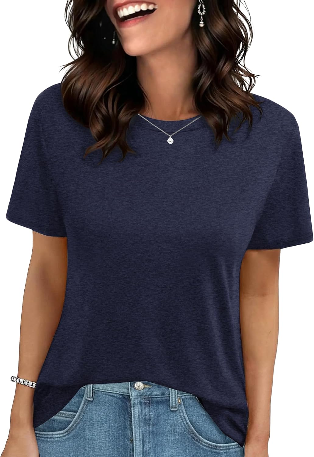 GAYHAY T Shirts for Women - Short Sleeve Spring Summer Tops Soft Basic Tees Beach Vacation Clothes for Casual 2026