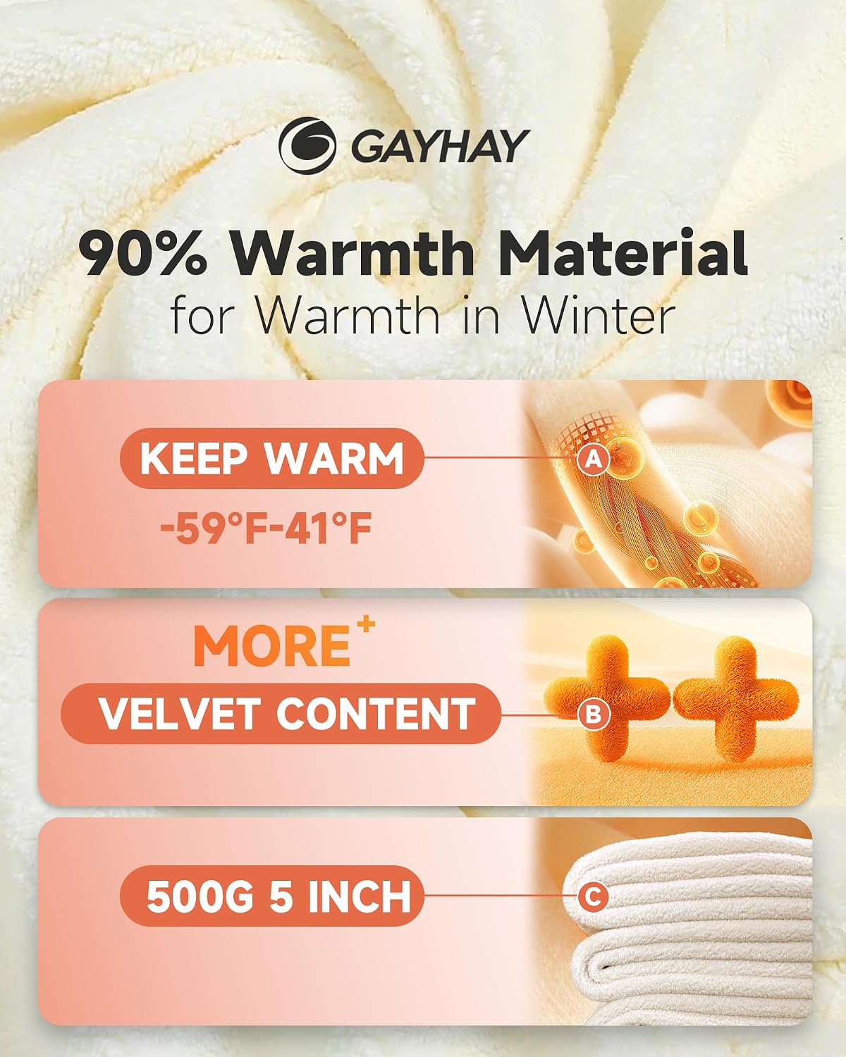 GAYHAY Fleece Lined Leggings for Women – Thick Winter Warm Thermal High Waisted Tummy Control Workout Yoga Pants