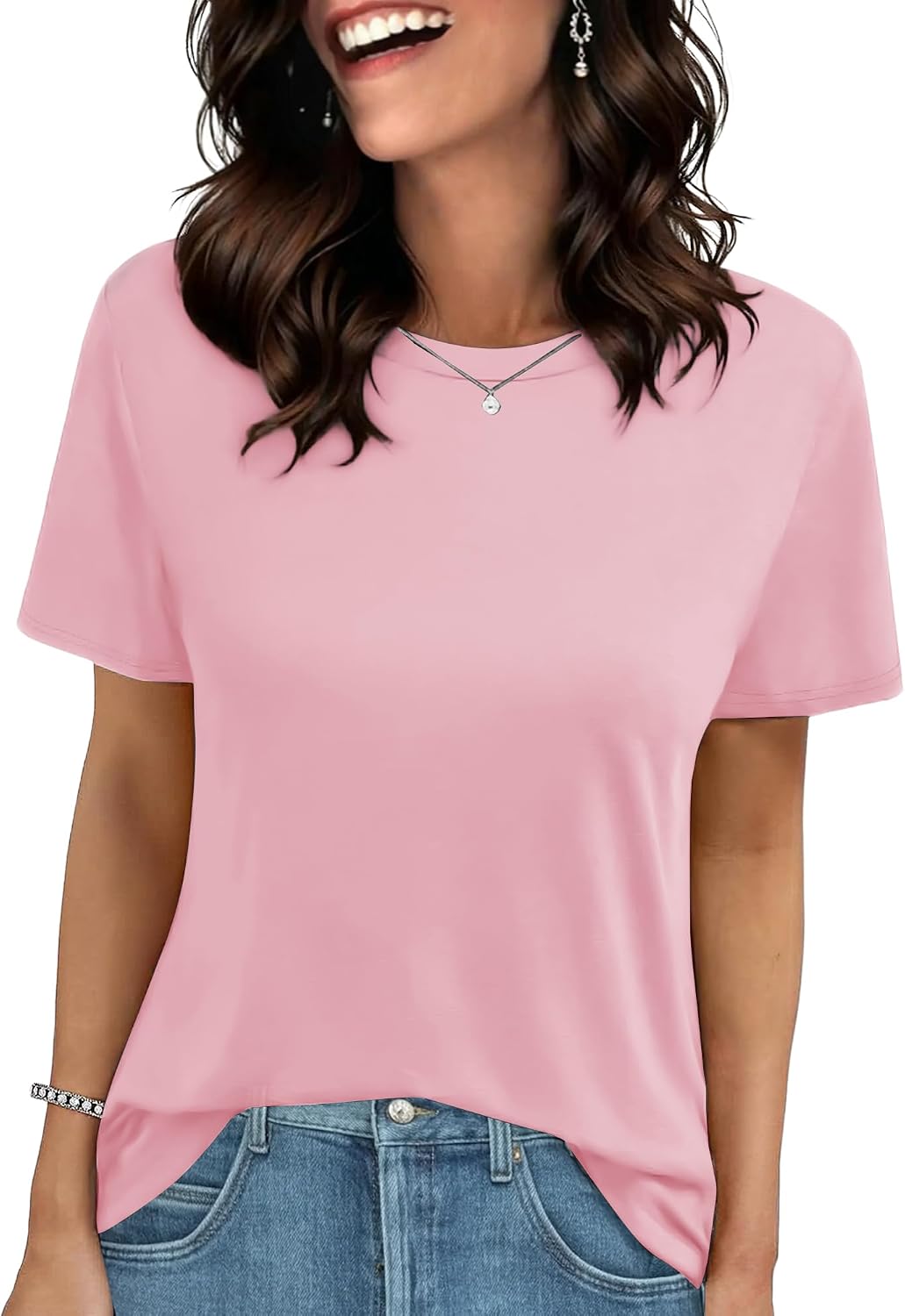 GAYHAY T Shirts for Women - Short Sleeve Spring Summer Tops Soft Basic Tees Beach Vacation Clothes for Casual 2026