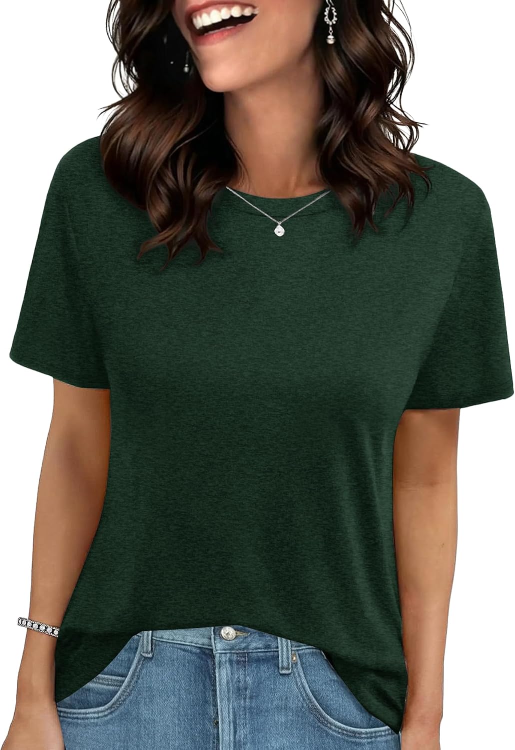 GAYHAY T Shirts for Women - Short Sleeve Spring Summer Tops Soft Basic Tees Beach Vacation Clothes for Casual 2026