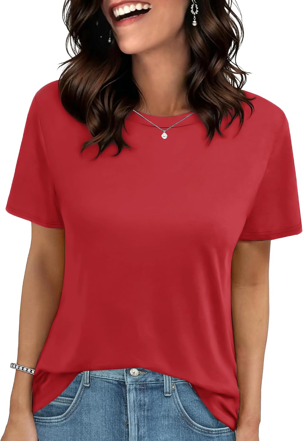 GAYHAY T Shirts for Women - Short Sleeve Spring Summer Tops Soft Basic Tees Beach Vacation Clothes for Casual 2026