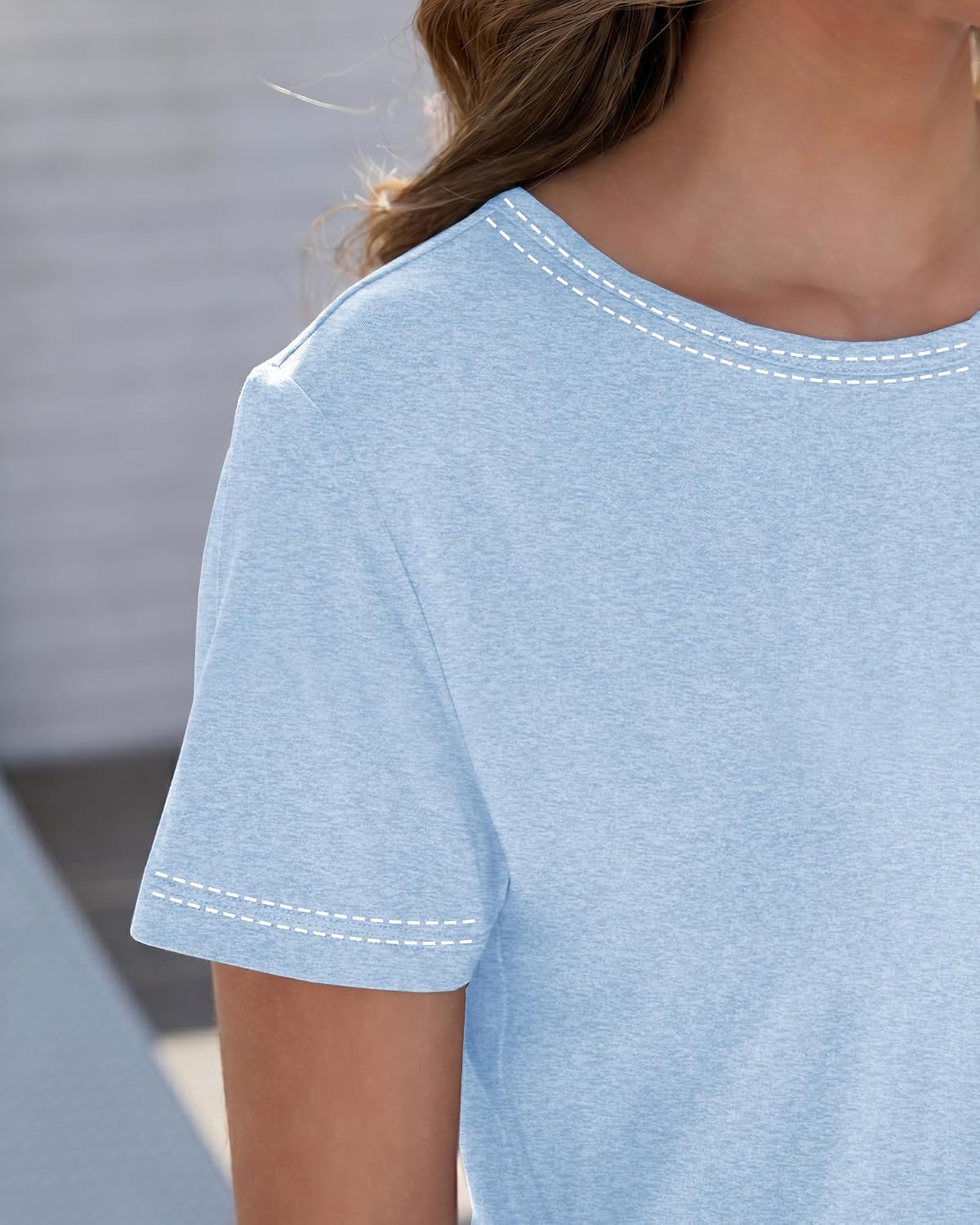 GAYHAY T Shirts for Women - Short Sleeve Spring Summer Tops Soft Basic Tees Beach Vacation Clothes for Casual 2026