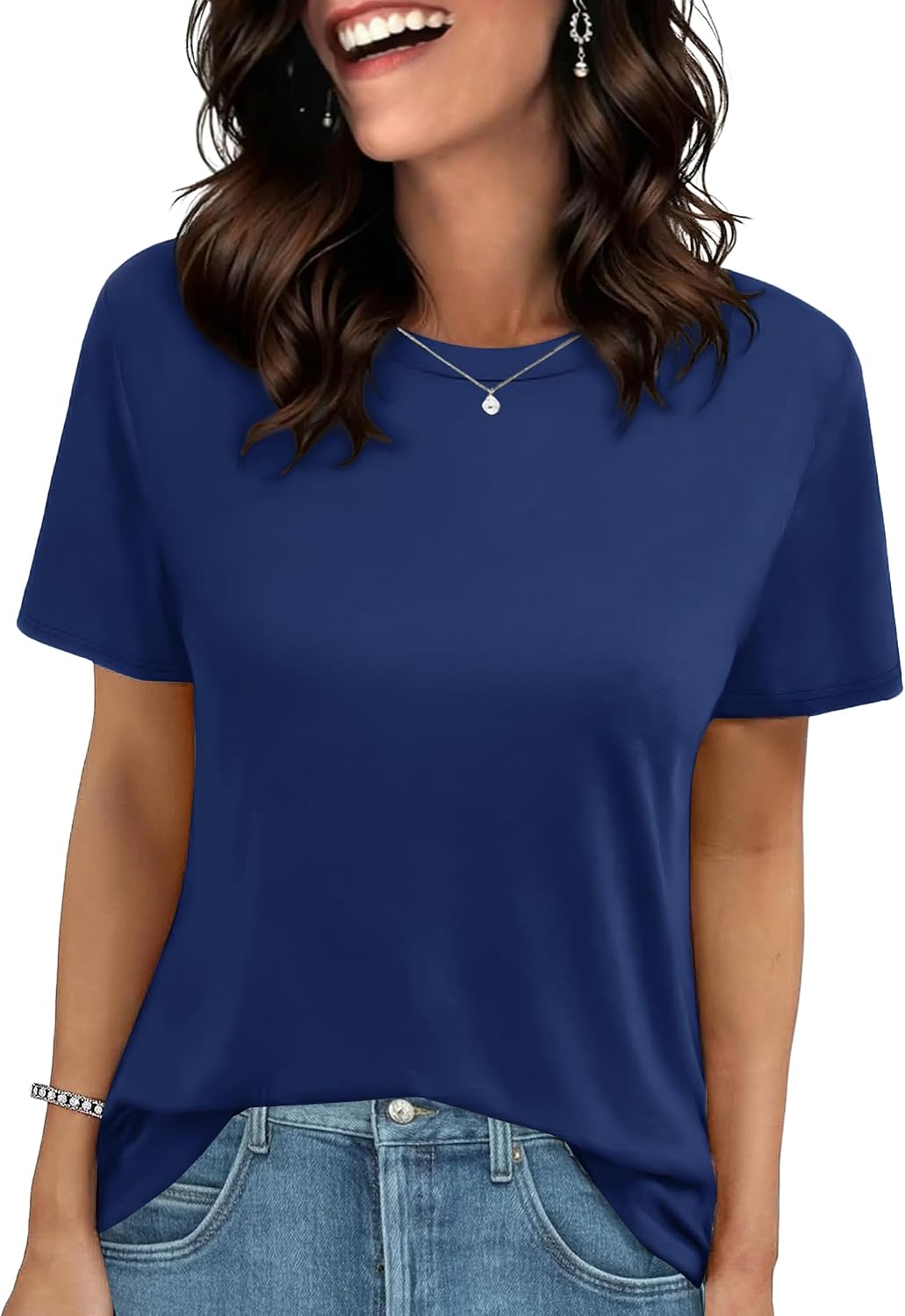 GAYHAY T Shirts for Women - Short Sleeve Spring Summer Tops Soft Basic Tees Beach Vacation Clothes for Casual 2026