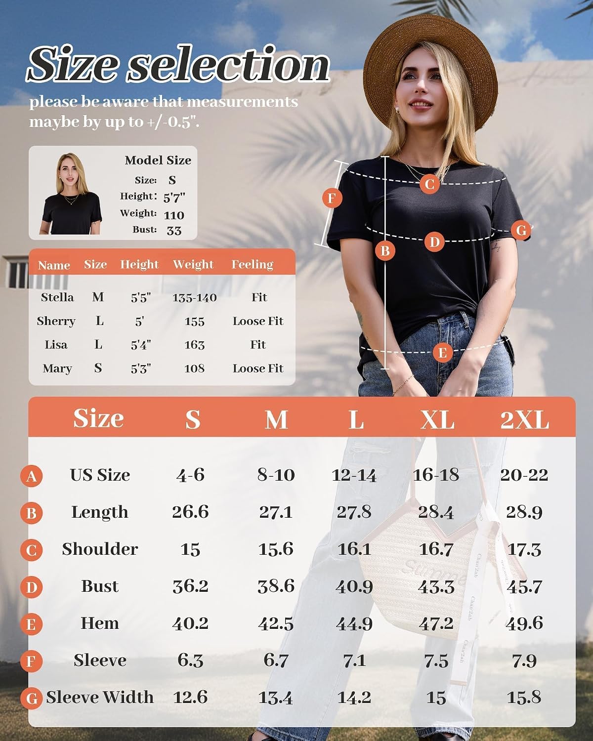 GAYHAY T Shirts for Women - Short Sleeve Spring Summer Tops Soft Basic Tees Beach Vacation Clothes for Casual 2026