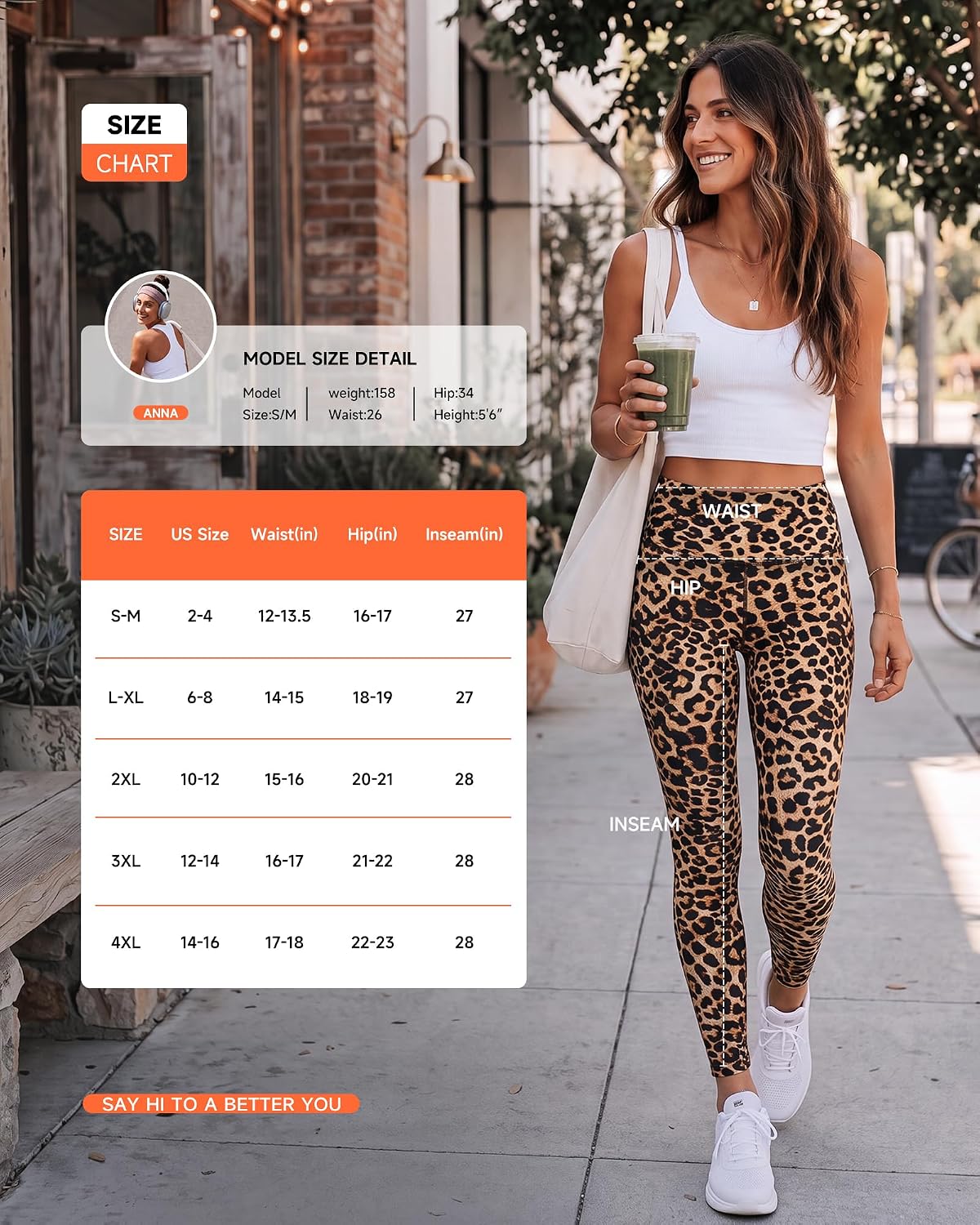 GAYHAY High Waisted Leggings for Women - Soft Opaque Slim Tummy Control Printed Pants for Running Cycling Yoga